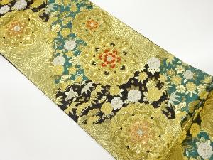 華紋・草花模様織出し袋帯